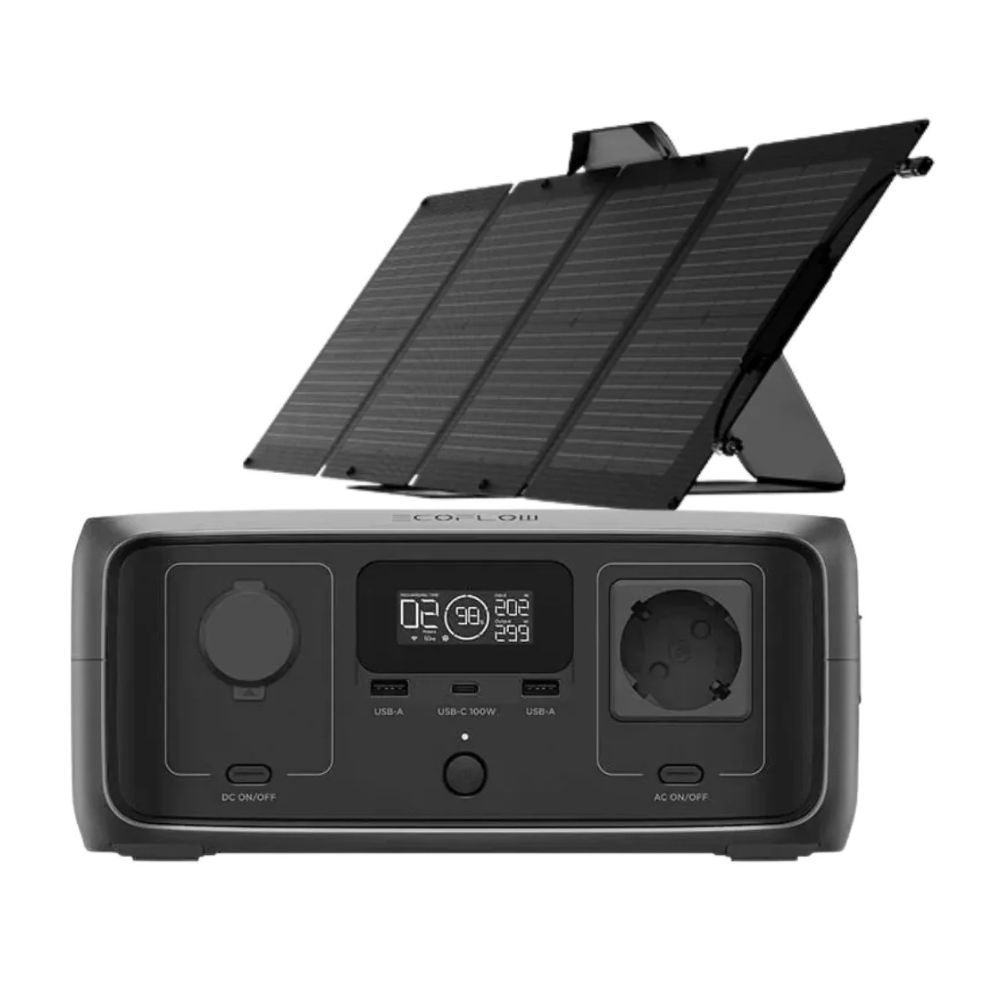 ECOFLOW RIVER 3 UPS SOLAR GENERATOR + 110W SOLAR PANEL 5015001015-BDL