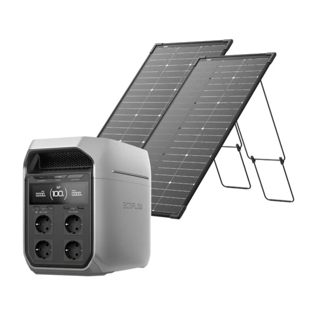 ECOFLOW DELTA 3 PLUS SOLAR GENERATOR + 125W (Pack of 2) SOLAR PANEL
