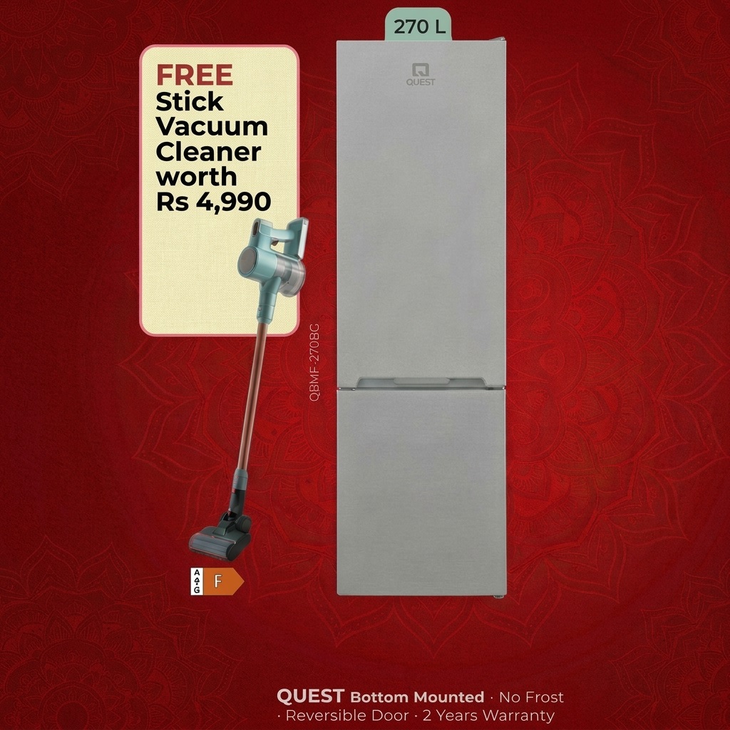Quest Refrigerator 270L QBMF-270BG