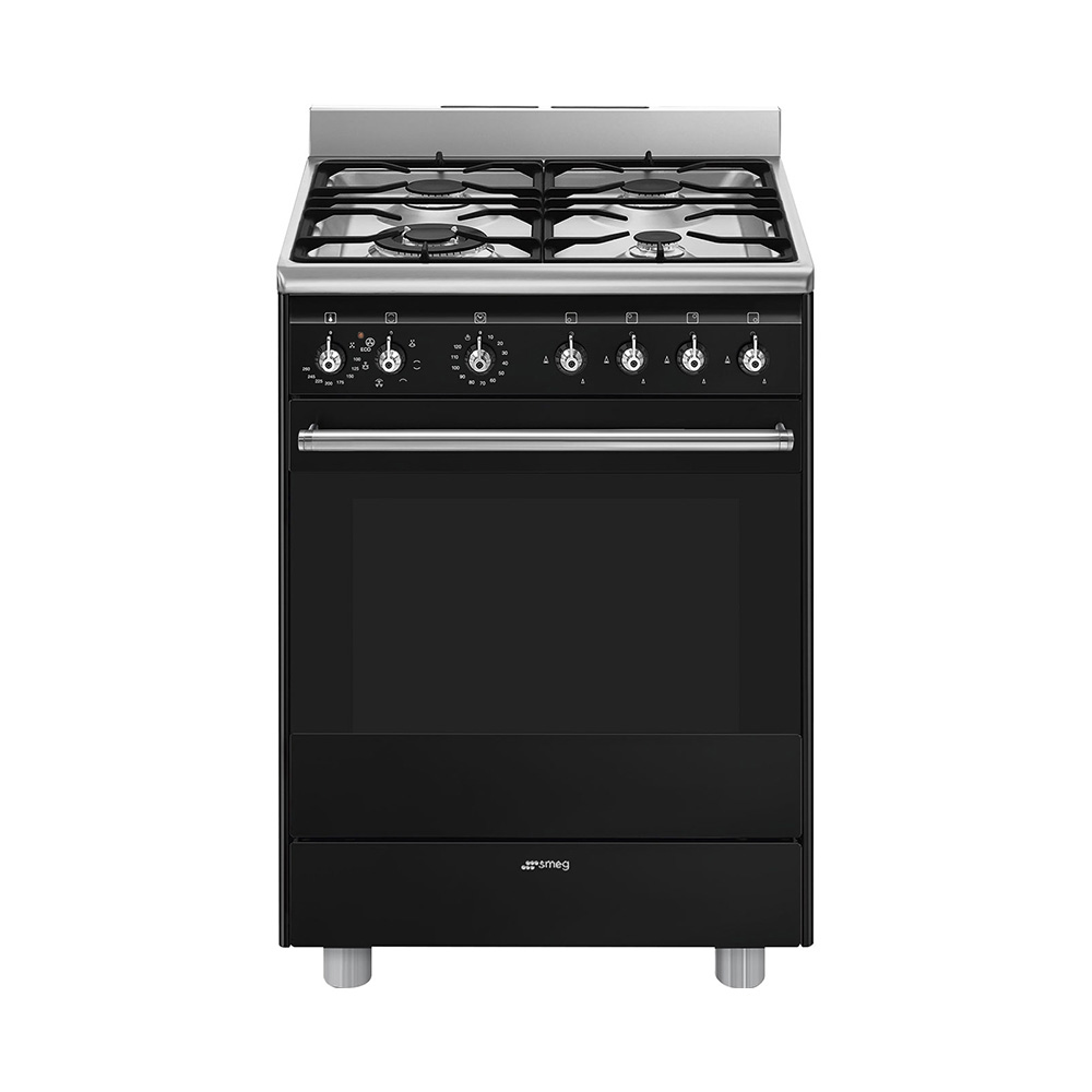 SMEG FREE STANDING COOKER 60CM BLACK SSA60MBL2